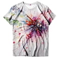 thumbnail image 4 of T-shirts Oversize pour Femmes Été Décontracté Col Rond Manches Courtes Imprimé Fleuri T-Shirt Oversize Femme Rose Vif m, 4 of 4