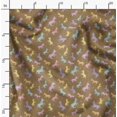 thumbnail image 2 of Soimoi Brown Velvet Fabric Wild Animal Fabric Prints by Yard 58 Inch Wide, 2 of 5