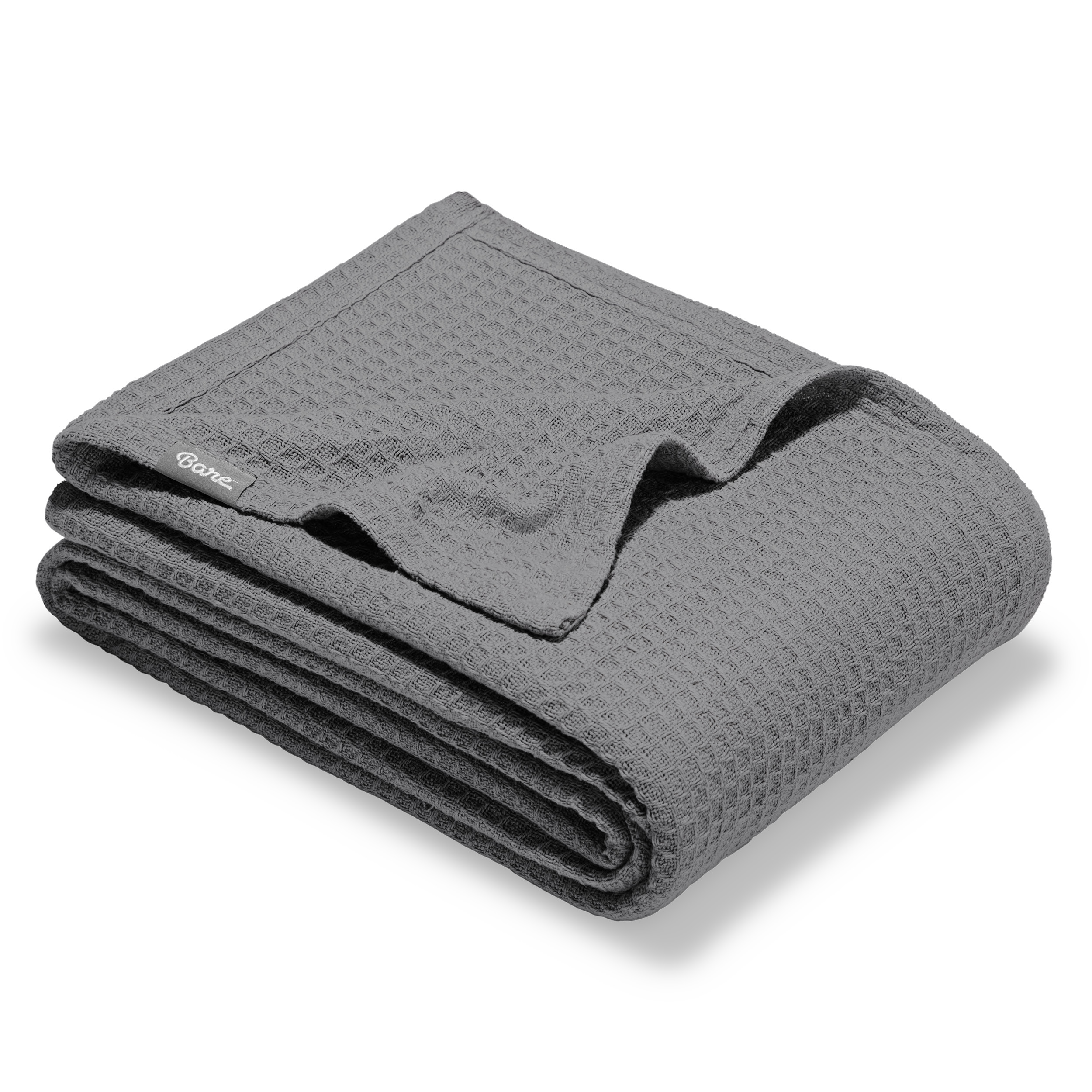Bare Home Waffle Blanket - 100% Cotton - Lightweight & Breathable