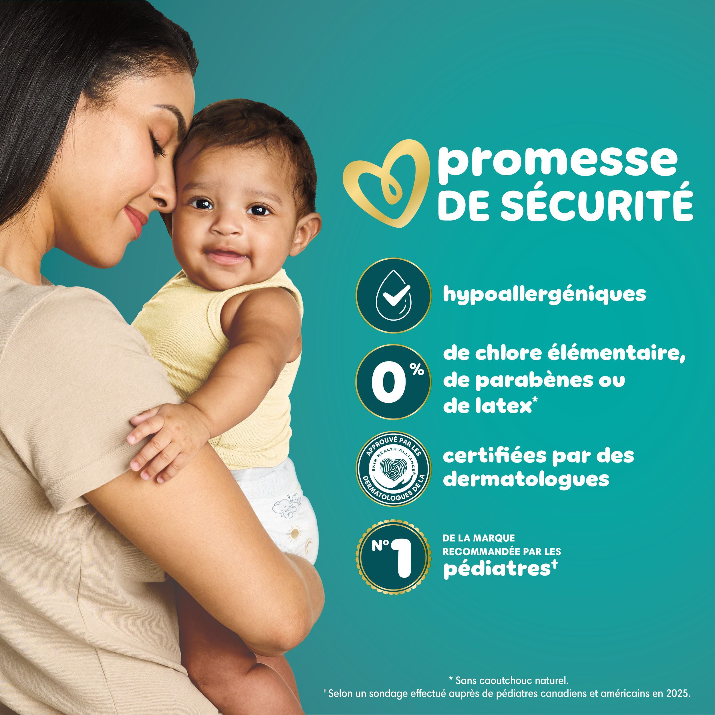 Pampers Swaddlers Couches, Taille 1 (8-14 lbs), Absorbantes, Gardent Bébé au Sec et Confortable, Couche Jetable pour Bébé Sûre pour la Peau