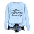thumbnail image 1 of WEAIXIMIUNG Custom Sweatshirt Ladies Fashion Leisure Pure Color Loose Long Sleeved Printed Letters Round Collar, 1 of 4