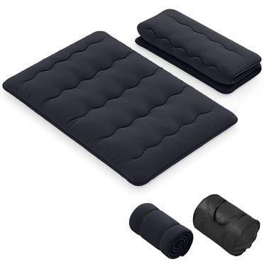 Costway Full Futon Mattress Japanese Floor Pad Washable Cover Carry Bag Black