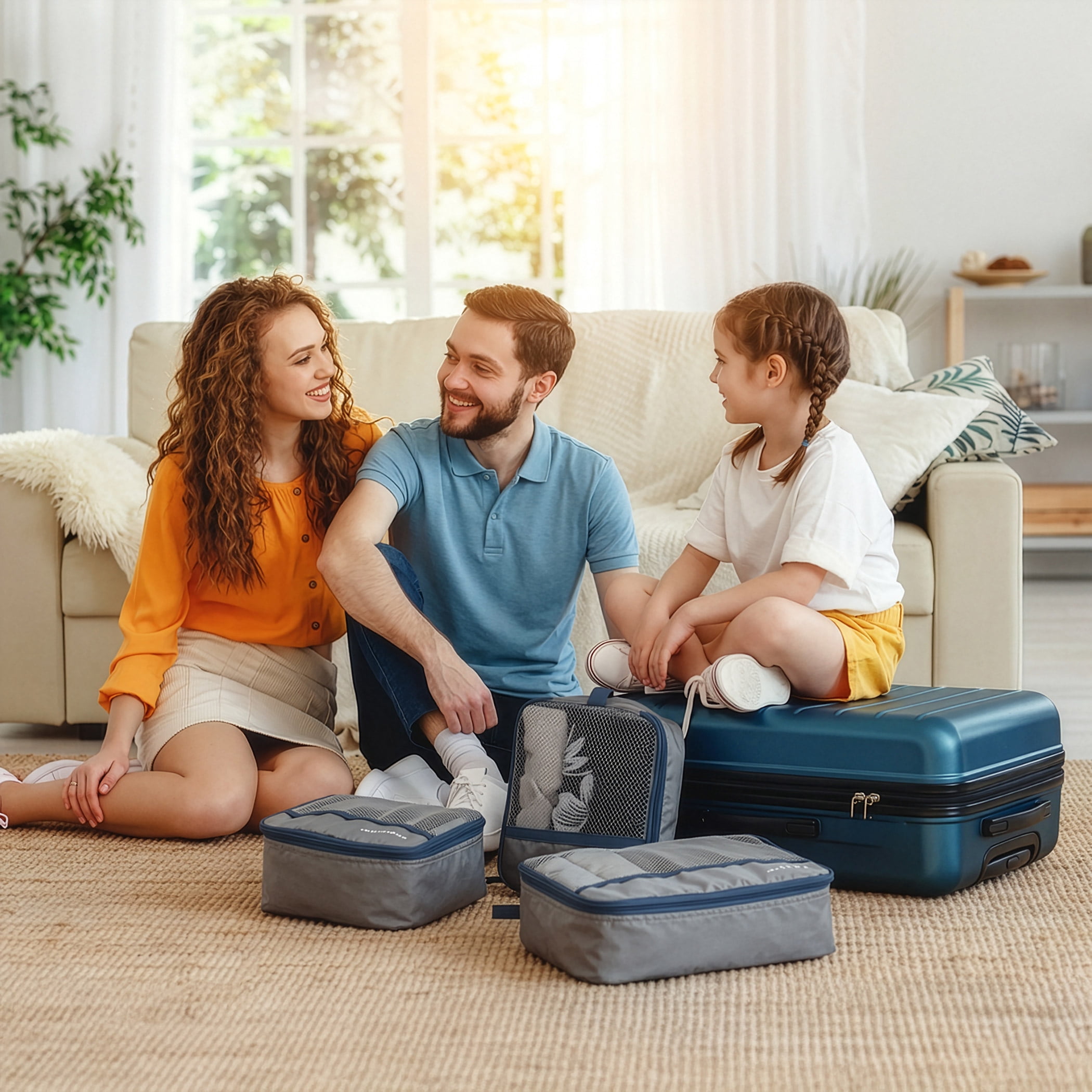 JetStream® Ensemble de Bagages Rigides à Main de 4 pièces: Valise Cabine à Roulettes de 20 po et 3 Cubes de Rangement
