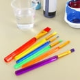 thumbnail image 2 of TINY HANDS Bright Pop Paint Brushes, Translucent Handles, 6 Pieces, Ages 3+, 2 of 6