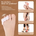 thumbnail image 2 of Ruiboury 6pcs Silica Gel Little Toe Cushions For Toe Straightening Improve Foot Health Portable Toe Separator 1Set, 2 of 6