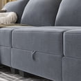 thumbnail image 2 of HONBAY Sectional Sofas, Bluish Grey Wood, 2 of 7