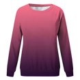 thumbnail image 3 of MIASHUI Girls Sweatshirt Tops Gradient Printed Crewneck Casual Pullovers,Dark Purple,3-4 Years, 3 of 3