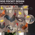 thumbnail image 3 of 1 Piece Chicken Kitchen Curtains and Valances Set for Windows Rooster Kitchen Window Curtains Over Sink Decor 18x54 in, 3 of 5