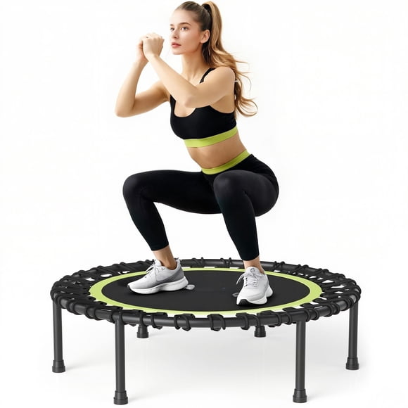 Toytexx 48-Inch Rebounder Trampoline for Childern and Adults, Quiet Bungee Cord System, Heavy-Duty Steel Frame, 330 lb Capacity, Anti-Slip Feet, Indoor Fitness