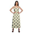 thumbnail image 1 of Moomaya Robe Maxi Sans Manches pour Femmes avec Garniture en Dentelle à Bretelles Spaghetti Tenue d'Été, 1 of 6