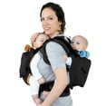 thumbnail image 1 of TwinGo Original Baby Carrier (Black Blue & Orange) - Fully Adjustable Tandem Carrier and Separates into 2 Single Carriers for Men Woman Twins and Babies 10-45 lbs, 1 of 5