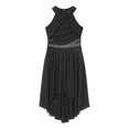 thumbnail image 3 of MSemis Kids Girls Shiny Rhinestone Sleeveless Lyrical Ballet Leotard Tulle Skirt Modern Contemporary Black 6, 3 of 7