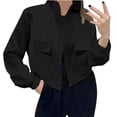 thumbnail image 2 of EGNMCR Veste Décontractée Sans Capuche à Manches Longues pour Femmes Nouvelle Mode Confortable Polyvalente Veste Unie en polyester, 2 of 6