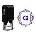thumbnail image 1 of Printtoo Office Stationery Self Inking R-40 Square Swirl Border G Alphabet Monogram Initial Rubber Stamp, 1 of 4