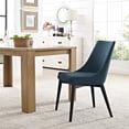 thumbnail image 4 of Modway Viscount Dining Chair, Modern Kids Fabric, Azure Blue, Rubberwood, 4 of 4