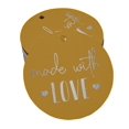 thumbnail image 1 of Inkdotpot Silver Foil Paper Hang Tag Made With Love Text Favor Tag 50 Piece, 1 of 6