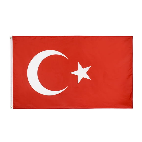 EDFBUYKRS 2024 European Football Championship Flags Turkey Flag Metal Eyelets Durable Flag Polyester Garden Outdoor Indoor Countries For Garden Bar Party Decoration