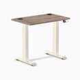 thumbnail image 1 of Desky Dual Mini Sit Stand Desk - Natural Walnut / 32 x 20 inches with Grommets / Wheat, 1 of 10