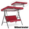 thumbnail image 1 of Garden Outdoor 3-Person Metal Porch Swing Chair Bench W/ Canopy, 1 of 8