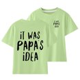thumbnail image 2 of Aboser Idée de PAPA T-Shirts pour Enfants pour Filles de 3 à 14 Ans T-Shirts à Manches Courtes pour Tout-Petits Garçons Coton Blouses Graphiques Décontractées Col Rond Hauts d'Été T-Shirt, 2 of 5