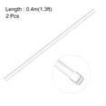 thumbnail image 2 of Unique Bargains 2pcs Clear Rigid PVC Pipe 15/32'(12mm) ID x 1/2'(13mm) x 1.3ft 0.02' Wall Round Tube Tubing, 2 of 5