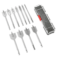 thumbnail image 1 of Hyper Tough 12-Piece Spade Drill Bit Set, Woodworking,Clear Lid Case, 1 of 5