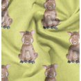 thumbnail image 1 of Soimoi Yellow Rayon Fabric Pig Animal Print Fabric by the Yard 56 Inch Wide, 1 of 5