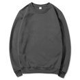 thumbnail image 2 of vdgthytj Men's Crewneck Sweatshirt Long Sleeve Basic Solid Color Shirts Fall Fleece Casual Loose Pullover Tops, 2 of 3