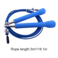 thumbnail image 2 of ziyahi Speed Skipping Wire Rope Indoor Outdoor Jumping Rope Weight Loss Exercise Home Gym Workout Tool, Blue, 2 of 9