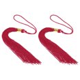 thumbnail image 1 of Unique Bargains Pompon de Collation des Grades, Pompon de Fin d'Études pour Collation des Grades Décorer un Breloque de Pompon, Rouge Lot de 2, 1 of 5
