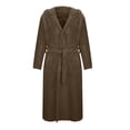 thumbnail image 2 of SHTXOZHI Men's Flannel Robe Warm Fleece HoodedSpa Bathrobe Winter Soft Robes with Pockets, 2 of 5