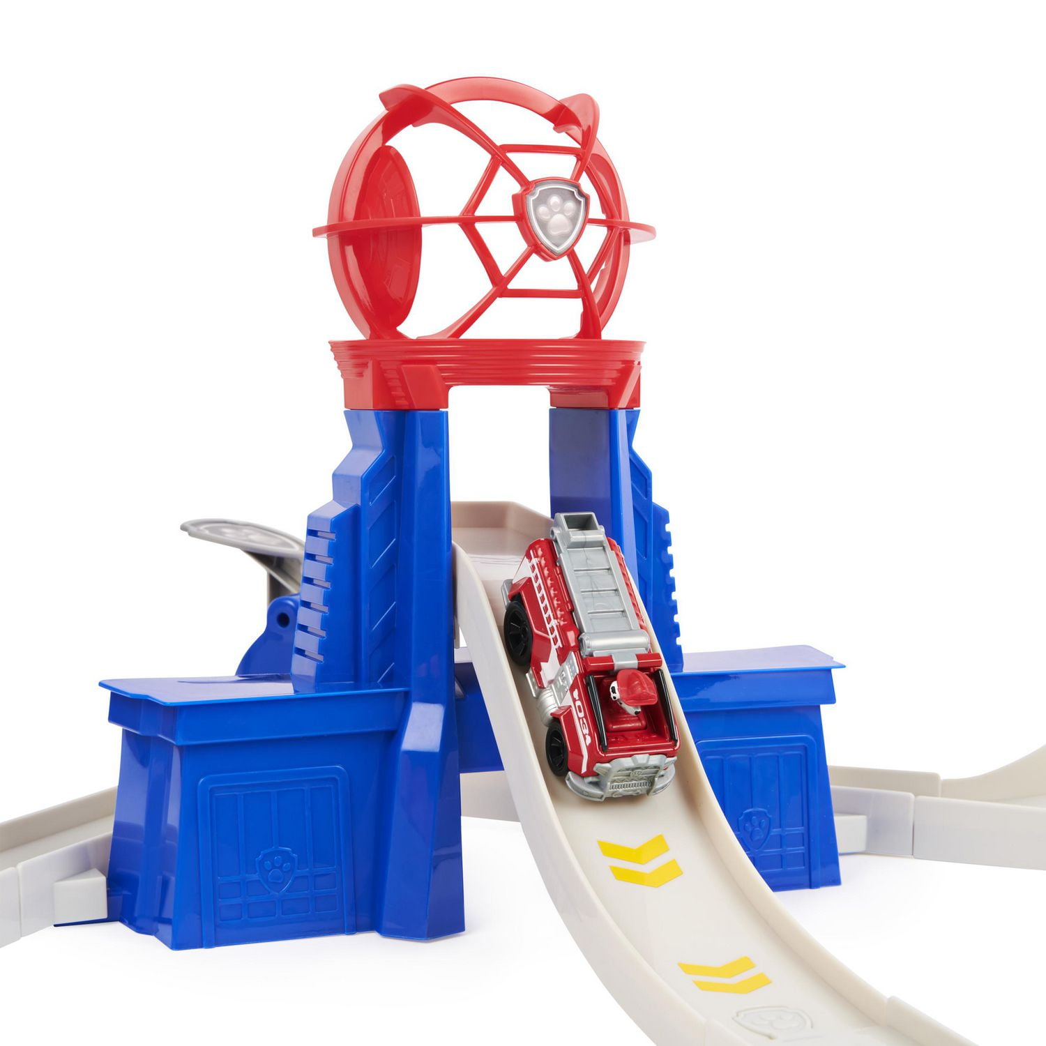 PAW Patrol, True Metal Total City Rescue Movie Track Set with Exclusive Marshall Vehicle, 1:55 Scale, Kids Toys for Ages 3 and up