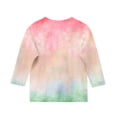 thumbnail image 4 of MeetoTime Haut à Manches 3/4 pour Enfants Décontracté Imprimé Teinture sur Nœuds Col Rond Pull de Base pour Garçons Filles 3-14 Ans Vêtements pour Enfants, 4 of 4