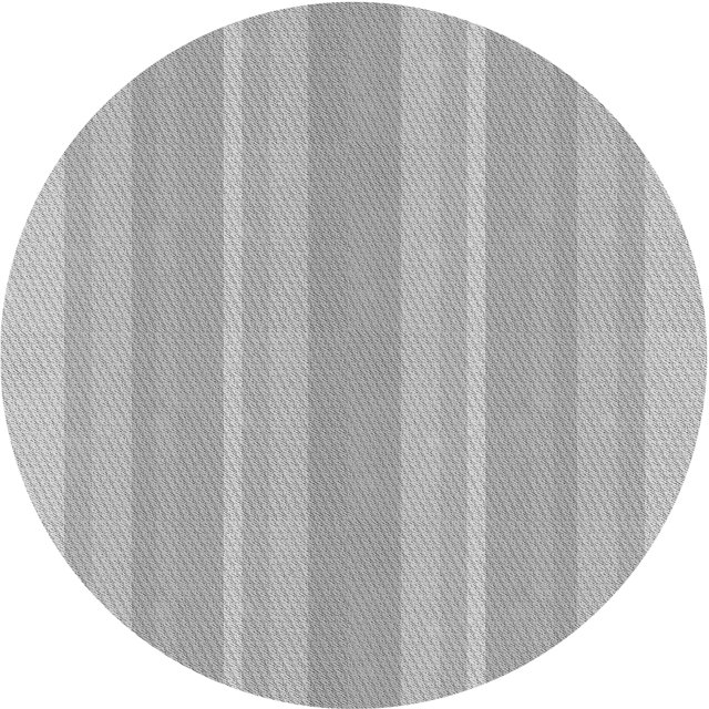 Ahgly Company Tapis de Zone Rond d'Intérieur Lavable à la Machine, Style Transitionnel, Gris Argenté, 7 Pieds Rond