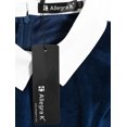 thumbnail image 5 of INSPIRE CHIC Robe Évasée au-Dessus du Genou à Manches Courtes pour Femme avec Col Claudine Contrastant Bleu m (UK 12), 5 of 5
