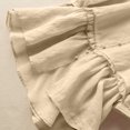 thumbnail image 3 of Timegard Plus Size Tops for Women Cotton Linen Short Sleeve V-Neck Button Ruffle Flowy Casual Loose Tops, 3 of 5