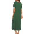 thumbnail image 3 of DPTALR Chemise de Nuit pour Femmes Manches Courtes Ultra-Douce Robe de Nuit Longueur Complète, 3 of 7