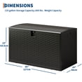 thumbnail image 2 of BeesClover 120 Gallon Outdoor Storage Box Waterproof, Patio Deck Storage Box, 2 of 8