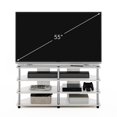 thumbnail image 4 of Pemberly Row Easy Assembly 4-Tier Corner TV Stand for White Oak/Stainless Steel, 4 of 6