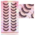 thumbnail image 4 of EIMELI 10 Pairs Reusable False Eyelashes Comfortable Lightweight Wear False Eyelashes for Daily Party Traveling Makeup, 4 of 7