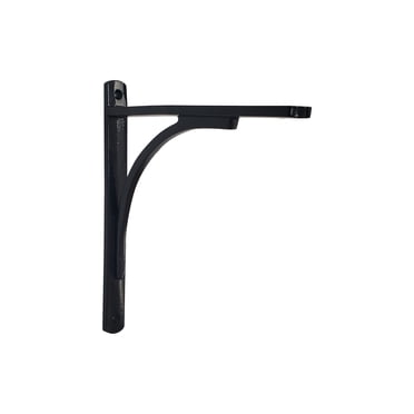 Supports d'Étagère en Fonte – Grands / Petits – Supports d'Étagère Décoratifs Faits à la Main en Fonte de Sable, Fini Noir Enduit de Poudre – Supports Muraux Robustes pour Usage Intérieur et Extérieur, Ensemble de 2 avec Vis