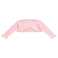 thumbnail image 3 of Little Girls Knitted Cardigan Solid Color Lace Long Sleeve Single Button Casual Tops, 3 of 6