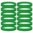 thumbnail image 1 of GOGO 12 PCS Adult Rubber Bracelets, Silicone Wristbands, Party Accessories - Kelly Green, 1 of 7