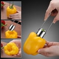 thumbnail image 4 of Stainless Steel Fruit Corer 16Cm T-Shaped Handle Vegetable Core Remover, Serrated Edges Kitchen Tool for Pear Pepper Seeding, 4 of 8