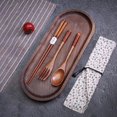 thumbnail image 1 of 2/3 Pcs Portable Wooden Eating Flatware Utensil Set Reusable Wooden Cutlery Set Outdoor Travel Office, 1 of 5
