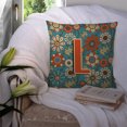 thumbnail image 3 of Carolines Treasures CJ2012-LPW1414 Lettre L Fleurs Rétro Bleu Toile Tissu Coussin Décoratif, 3 of 4