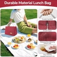thumbnail image 4 of TIELUTT Sac à Lunch Isolé pour le Travail, Fourre-Tout Thermique Réutilisable avec Sacs de Fruits Frais Étanches, Contenants de Rangement pour Lait pour Réfrigérateur, Contenants Extensibles et Frais, Sac à Collation Réutilisable pour Enfants en Bois avec Poignées, 4 of 4