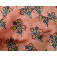 thumbnail image 4 of oneOone Silk Tabby Fabric Leaves & Floral Block Printed Craft Fabric BTY 42 Inch Wide, 4 of 4