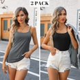 thumbnail image 2 of ORUYROP Débardeurs en Coton avec Bretelles Spaghetti Réglables Couche Cami Col Rond S - 5X, 2 of 7