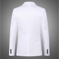 thumbnail image 4 of Mens Suit Slim Fit Slim Suit for Men one Button Solid Tuxedo Mens Tuxedo Suit Blazers Jacket Business Suits Slim Fit Tuxedo for Men Wedding Party Homecoming Suits Wool Suit for Men, 4 of 4